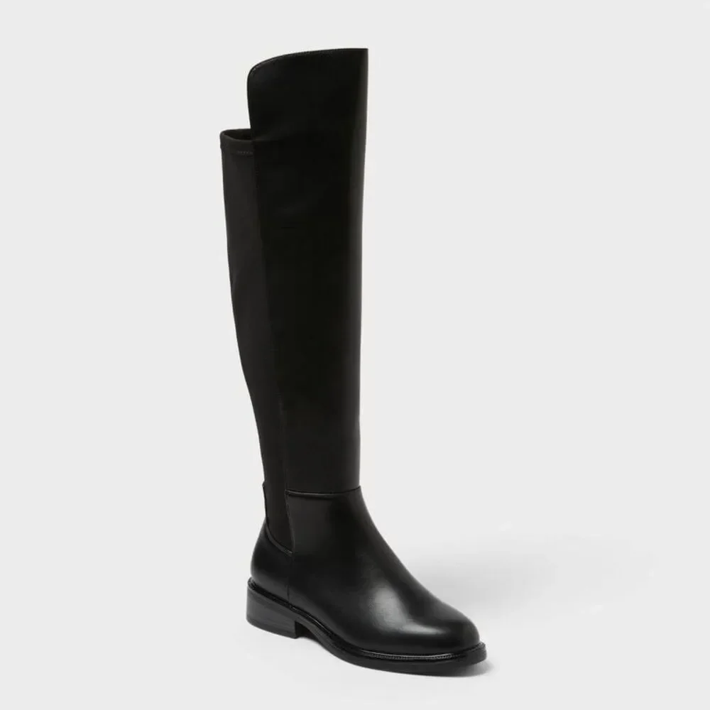 Women’s Hope Boots with Memory Foam Insole - A New Day Black 6.5